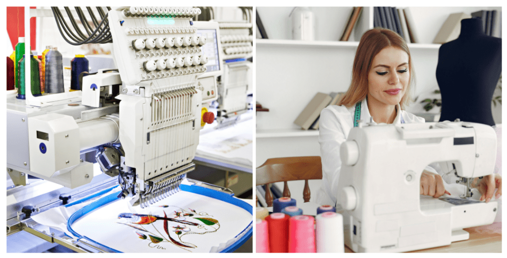 Single needle vs multi-needle embroidery machine.